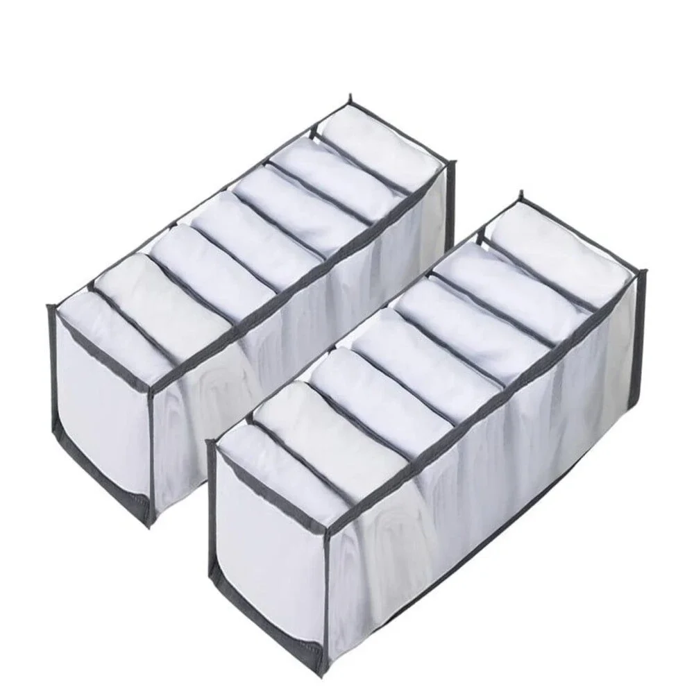 New in box 2 piece Organization Storage with 7 grids for jeans & T shirts - Picture 3 of 12